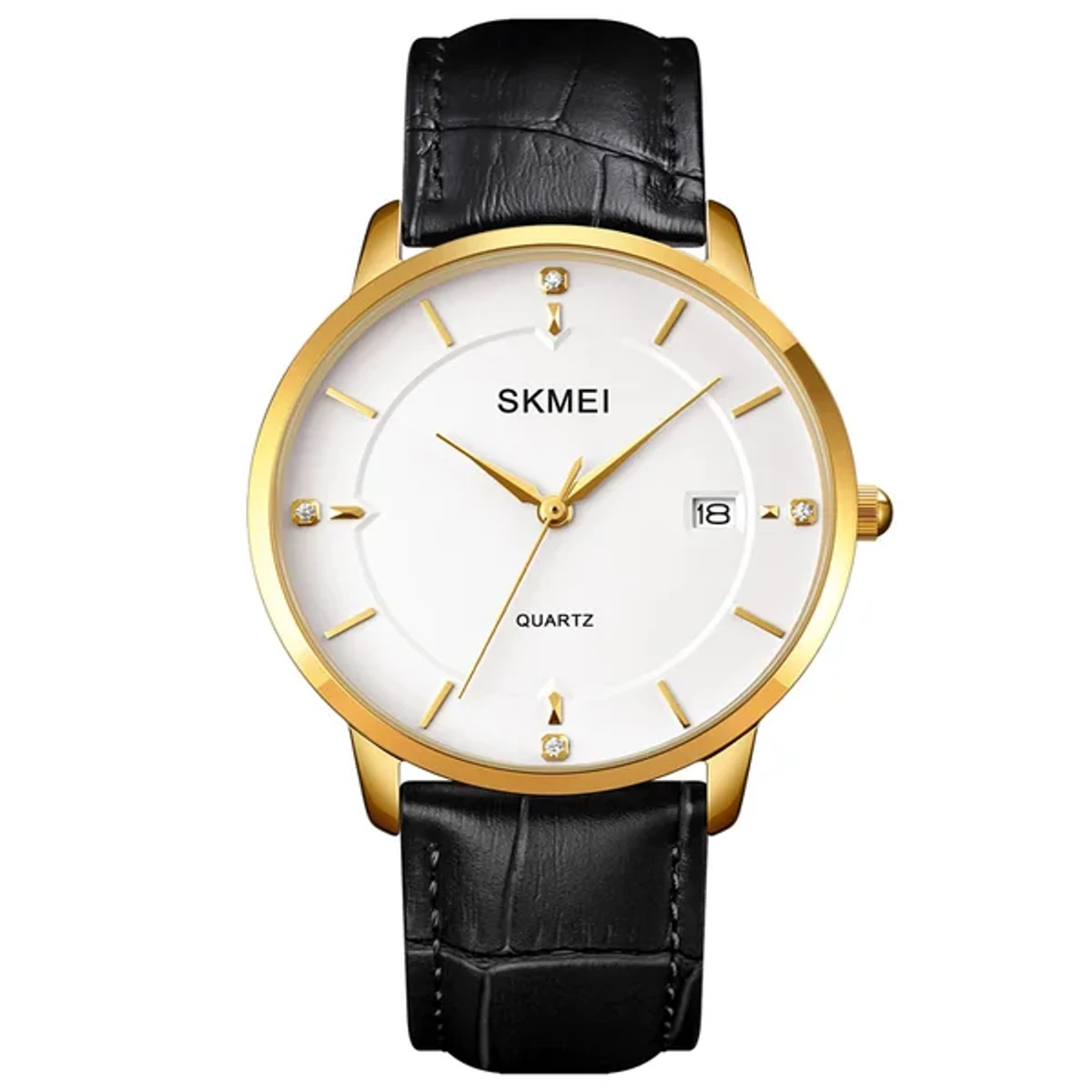 Skmei Simple Men's Watch Men's Business Calendar Waterproof Quartz Leather Belt Watch