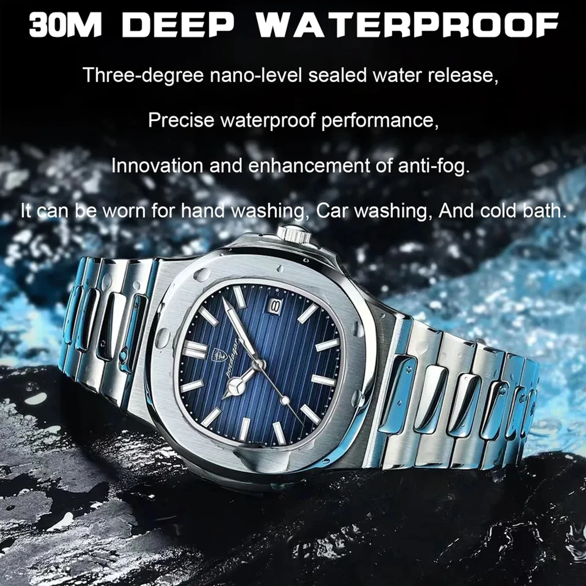 POEDAGAR 613 Luxury Waterproof Watch - Image 3