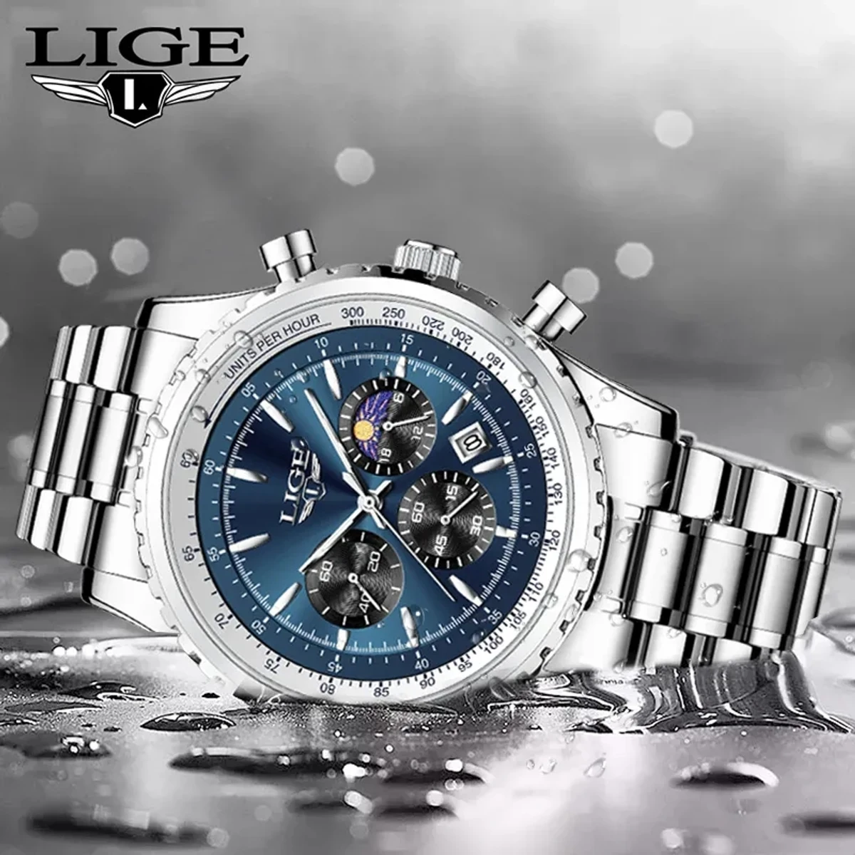 LIGE New Top Brand Luxury Men Watch Quartz Man Watches Waterproof Luminous Watch for Men Date Chronograph Sport Wristwatch + Box - Image 3