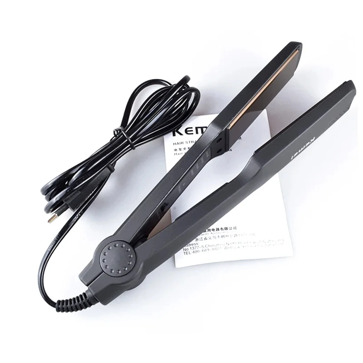 KM-329 Professional Electric Hair Straightener Flat Iron Clip Styling Tool