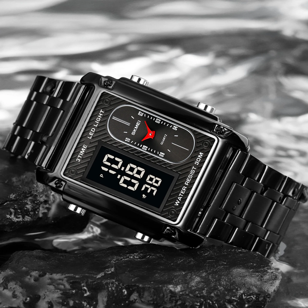 SKMEI 1868 Multifunctional LED Light Digital Sport Watch Mens Casual Stopwatch Clendar Clock Male 30M Waterproof Watch