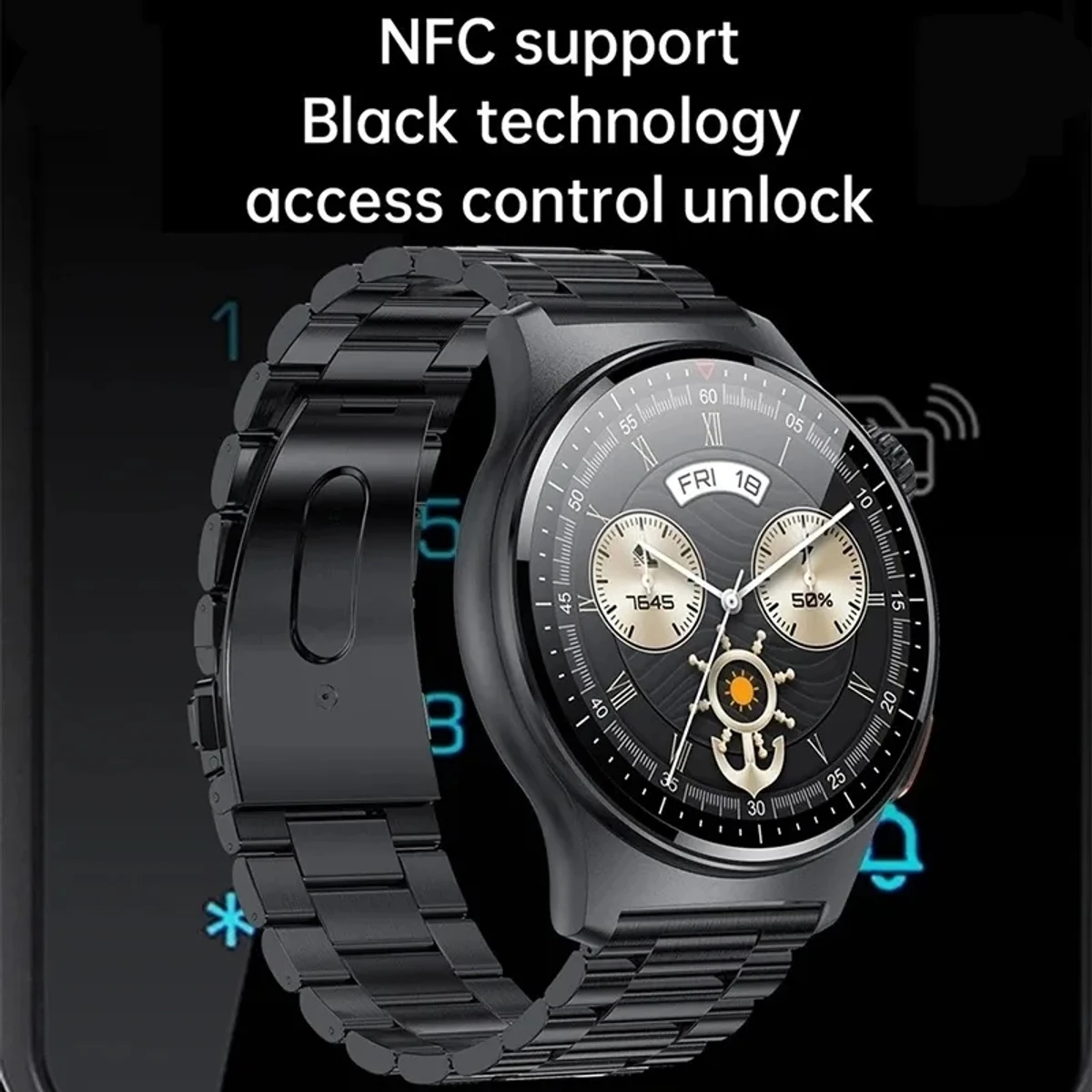 LIGE ECG+GPS+PPG+NFC+BP Smart Watch