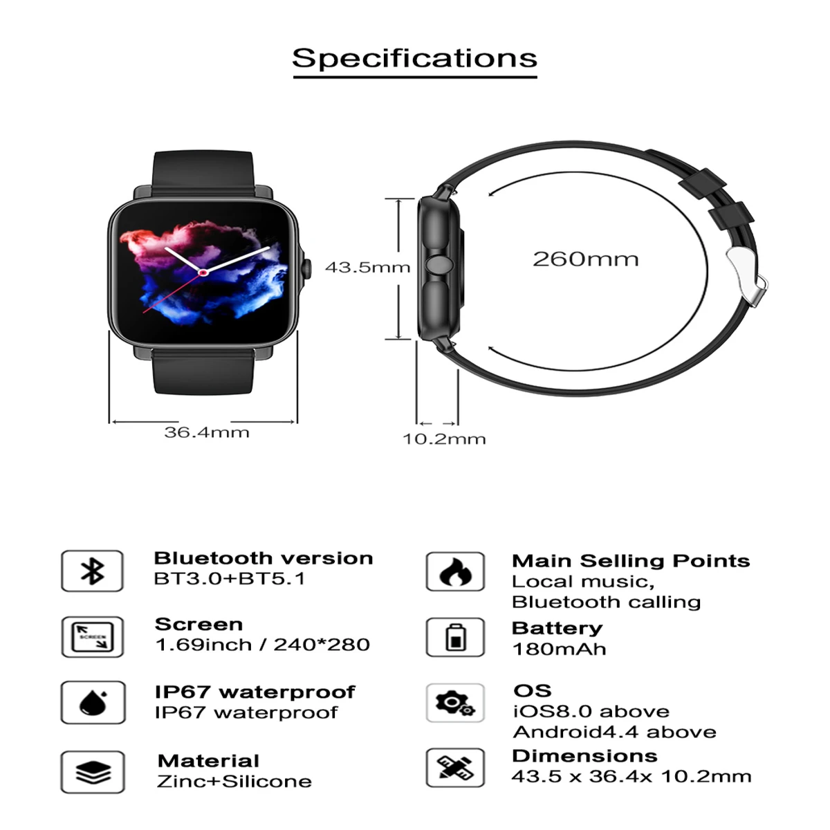 LIGE GT30 Smart Watch