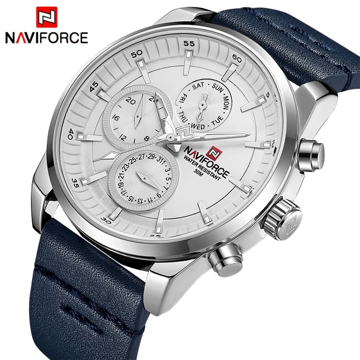 NAVIFORCE NF9148 Leather Analog Wrist Watch
