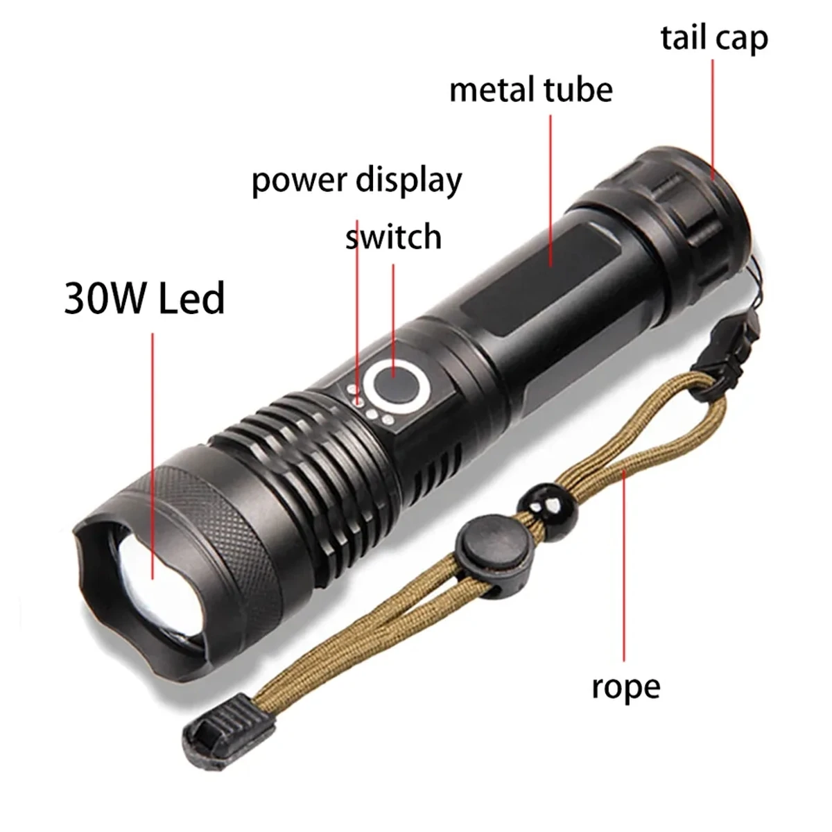 XHP50 Waterproof High Lumens LED Flashlight