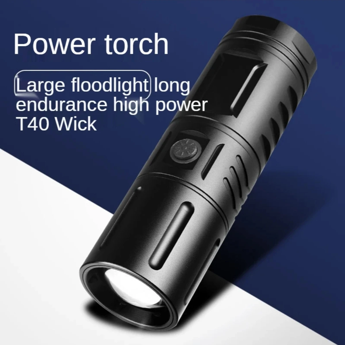 Strong Light Lamp T40 LED Flashlight USB Rechargeable Ultra-Bright Torch High Power Lantern Built-in 3*18650 Lithium Batteries