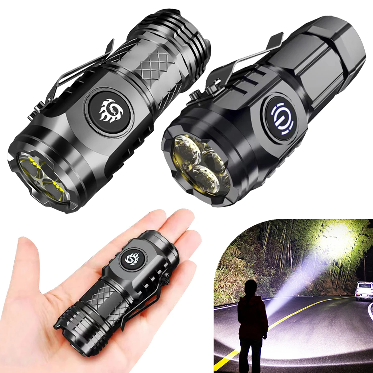 High Power LED Flashlight Torch 20W Ultra Powerful LED Flashlight USB Rechargeable LED Tactical Flashlights